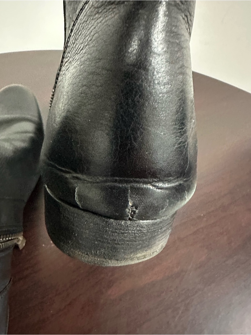 Billy Reid Men's Black Leather Side-Zip Ankle Moto Boots Size 13 - Picture 6 of 11